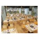 Silla AMELIE, apilable, acero inoxidable, asiento laminado HPL, color natural