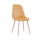 Silla EPOQUE NEW, patas metálicas, terciopelo amarillo mostaza 42
