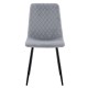 Silla LUCIA NEW, metal, tapizado velvet gris oscuro