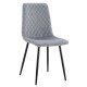 Silla LUCIA NEW, metal, tapizado velvet gris oscuro