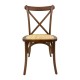 Silla CROSS SX, madera de haya, nogal, asiento de ratán