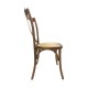Silla CROSS SX, madera de haya, nogal, asiento de ratán