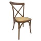 Silla CROSS SX, madera de haya, nogal, asiento de ratán