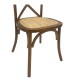 Silla CROSS SX, madera de haya, nogal, asiento de ratán