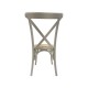 Silla CROSS SX, madera de haya, blanca, asiento de ratán