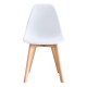 Silla MARAIS, madera, polipropileno blanco