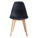 Silla MARAIS, madera, polipropileno negro