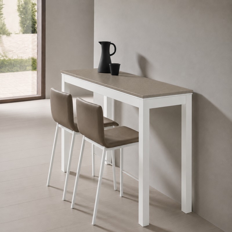 Mesa Zara Silestone apertura frontal