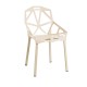 Silla Alfa Beige de polipropileno y acero reforzado