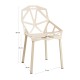 Silla Alfa Beige de polipropileno y acero reforzado