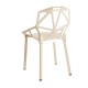 Silla Alfa Beige de polipropileno y acero reforzado