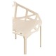Silla Alfa Beige de polipropileno y acero reforzado