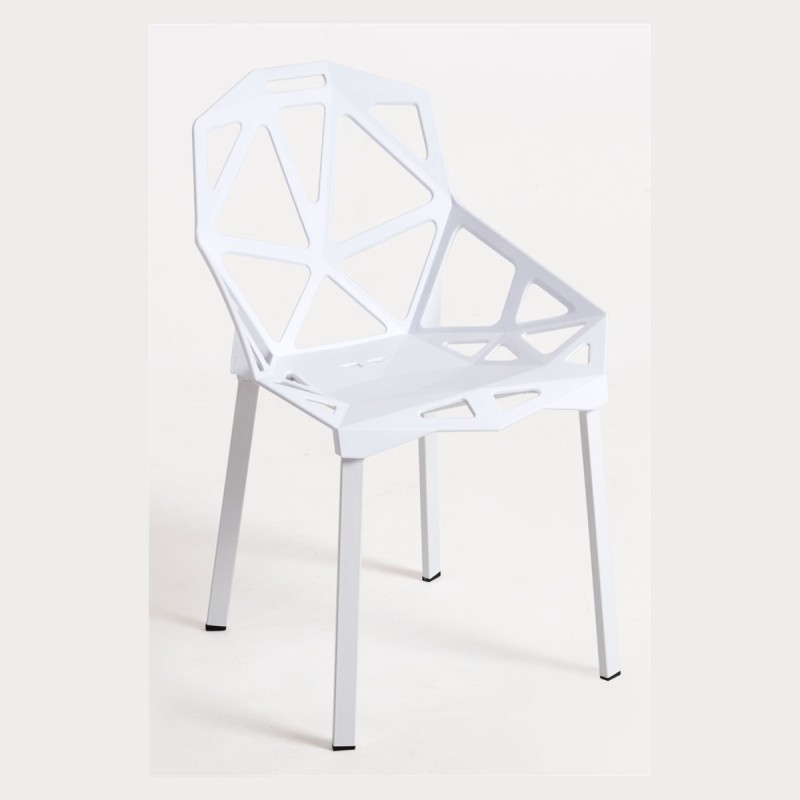 Silla Alfa Blanco de polipropileno y acero reforzado