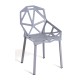 Silla Alfa Gris oscuro de polipropileno y acero reforzado
