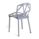 Silla Alfa Gris oscuro de polipropileno y acero reforzado