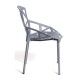 Silla Alfa Gris oscuro de polipropileno y acero reforzado