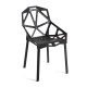 Silla Alfa Negro de polipropileno y acero reforzado