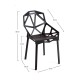 Silla Alfa Negro de polipropileno y acero reforzado