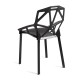 Silla Alfa Negro de polipropileno y acero reforzado