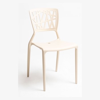 Silla Aris Beige de polipropileno