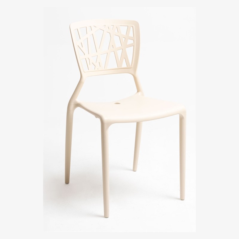 Silla Aris Beige de polipropileno