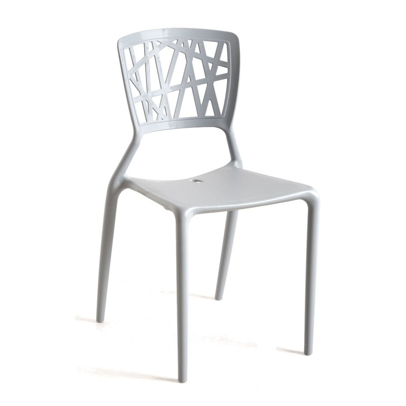 Silla Aris Gris claro de polipropileno
