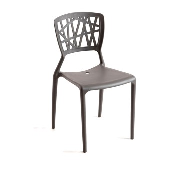 Silla Aris Gris oscuro de polipropileno