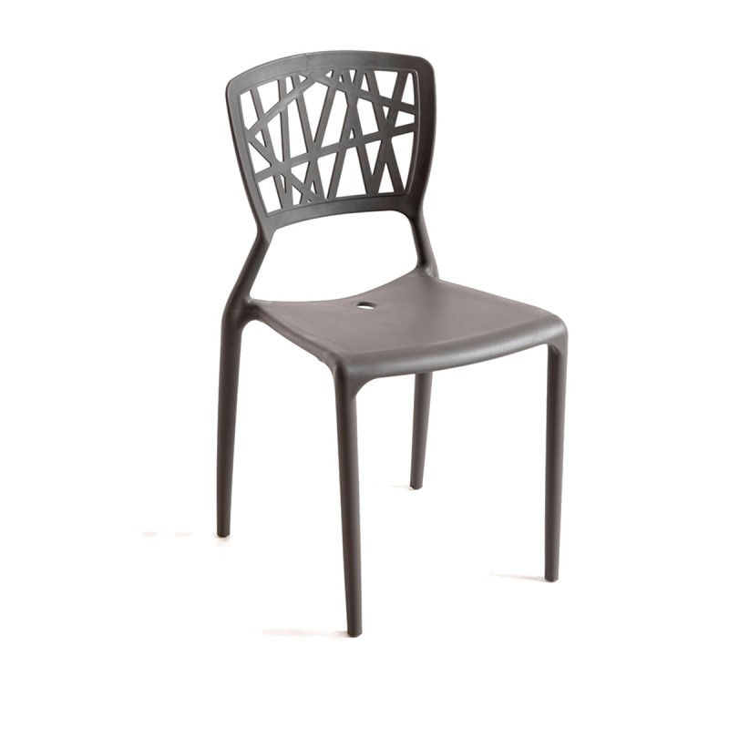 Silla Aris Gris oscuro de polipropileno