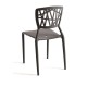 Silla Aris Gris oscuro de polipropileno