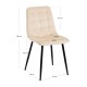 Silla Baiky Beige tapizada en terciopelo