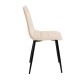 Silla Baiky Beige tapizada en terciopelo