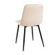 Silla Baiky Beige tapizada en terciopelo