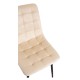 Silla Baiky Beige tapizada en terciopelo