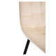 Silla Baiky Beige tapizada en terciopelo