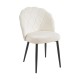 Silla Barya Black Beige tapizada en terciopelo