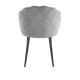 Silla Barya Black Gris tapizada en terciopelo