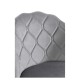 Silla Barya Black Gris tapizada en terciopelo