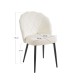 Silla Barya Black Beige tapizada en terciopelo