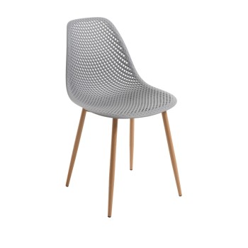 Silla Belda Gris de polipropileno y acero reforzado