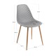 Silla Belda Gris de polipropileno y acero reforzado