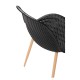 Silla Belda Negro de polipropileno y acero reforzado