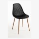 Silla Belda Negro de polipropileno y acero reforzado