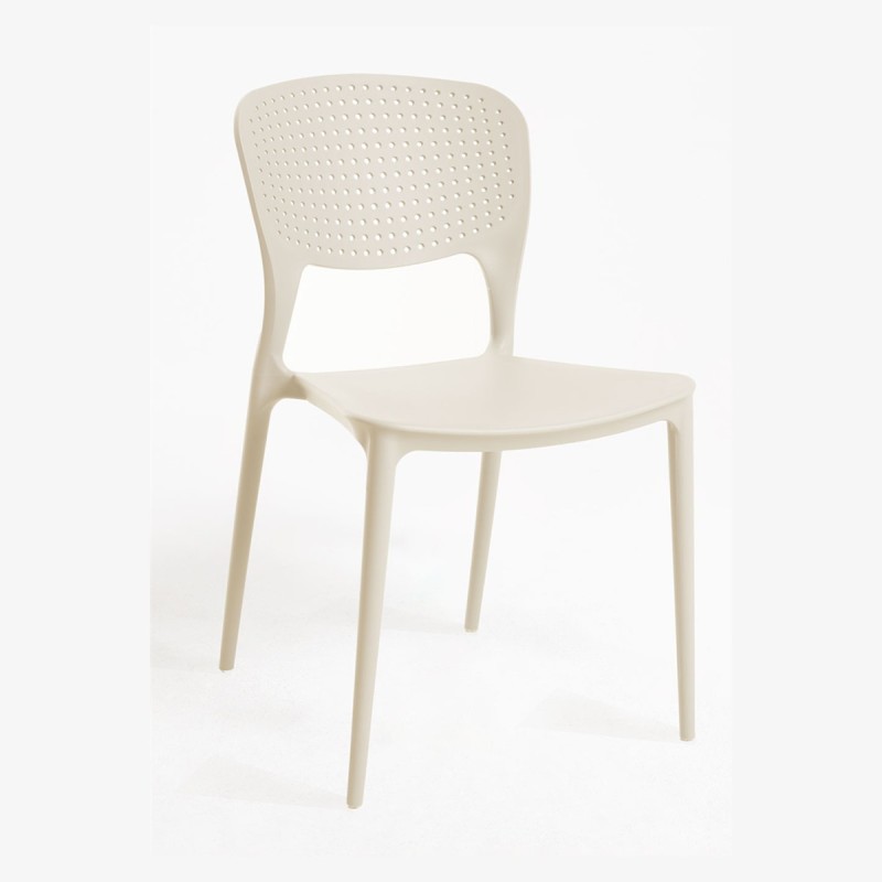 Silla Lanwer Beige de polipropileno