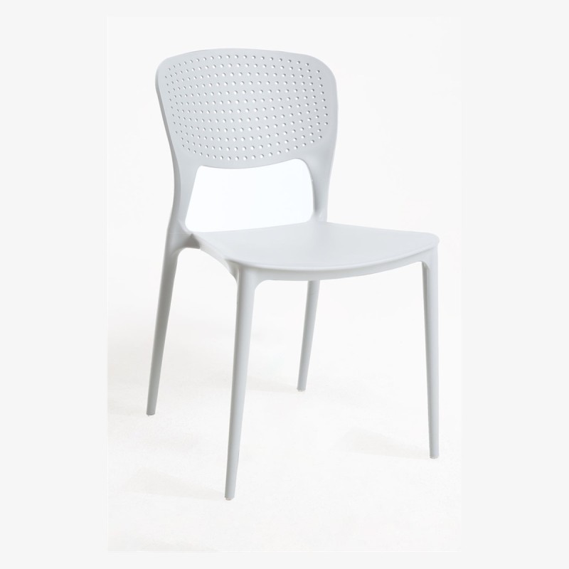 Silla Lanwer Blanco de polipropileno