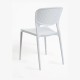 Silla Lanwer Blanco de polipropileno