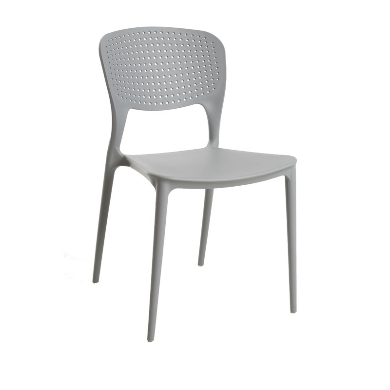 Silla Lanwer Gris claro de polipropileno