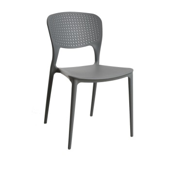 Silla Lanwer Gris oscuro de polipropileno