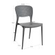 Silla Lanwer Gris oscuro de polipropileno