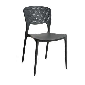 Silla Lanwer Negro de polipropileno