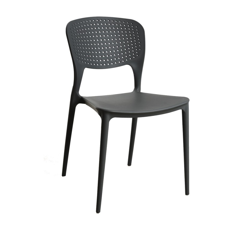 Silla Lanwer Negro de polipropileno